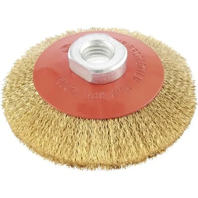 MTX Четка за ъглошлайф, 125 mm, М14, конусна, вълнообразна стоманена тел MTX