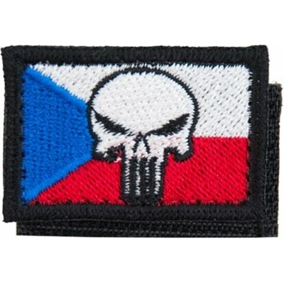 Nášivka: Vlajka Česká republika PUNISHER [40x26] [ssz] barevná
