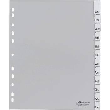 DURABLE Регистър DURABLE plastic A/4 maxi Jan-Dec 12 part grey 644610 (644610)
