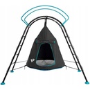 TP Toys oceľová preliezka UFO so závesným kreslom 122 x 217 x 201 cm čierno - modrá