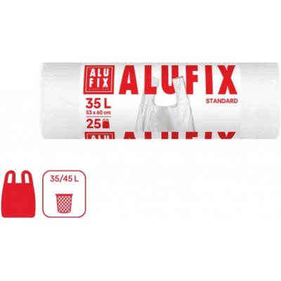 Alufix Pytle na odpadky 35 l 25 ks 10µm 53 x 60 +16 cm bílé