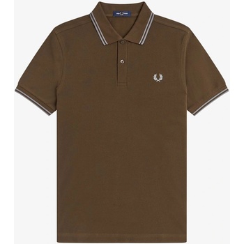 Fred Perry Блуза с яка Fred Perry Short Sleeve Twin Tipped Polo Shirt - Brown 49A