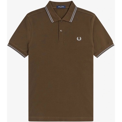 Fred Perry Блуза с яка Fred Perry Short Sleeve Twin Tipped Polo Shirt - Brown 49A