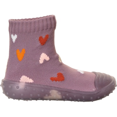 Sterntaler Детски пантофи Sterntaler Kid's Adventure Socks Hearts Slippers - Purple / Heart - размер 23/24 (EU) (702-3381-0113)