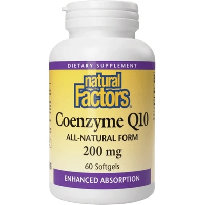 Natural Factors Coenzyme Q10 100 % Natural 200 mg, 60 Softgels