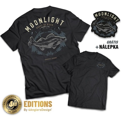 4anglersdesign Tričko Moonlight Ghost Of River