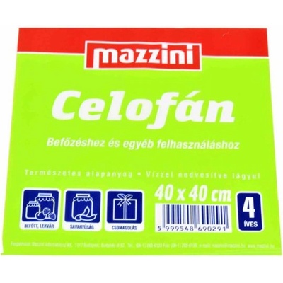 Celofán zavařovací 4 ks 40x40 cm