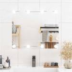 vidaXL Стенно огледало с LED лампи 50x60 см стъкло правоъгълно (3189155)