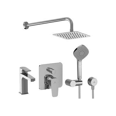 Ideal Standard Esla промокомплект за вграждане: смесители /вграден за душ+умивалник/и аксесоари за душ зона (bd002xc)