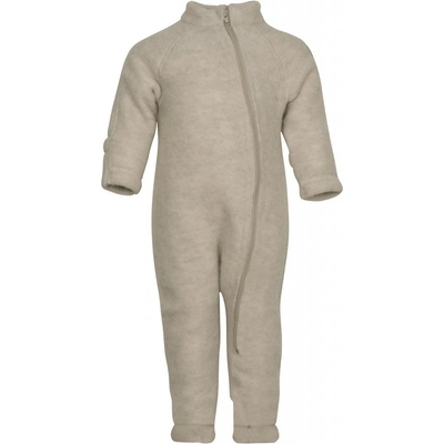 Mikk Line kojenecký vlněný merino overal Melange Offwhite