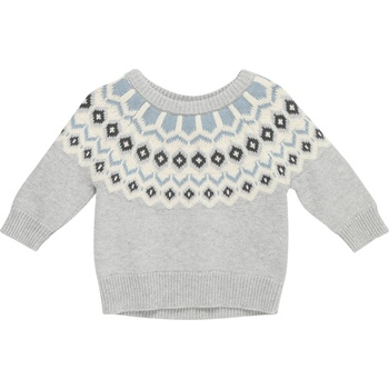 GAP Пуловер 'fairisle' сиво, размер 50-56