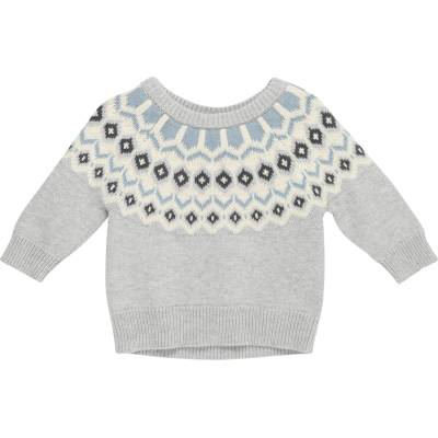 GAP Пуловер 'fairisle' сиво, размер 50-56