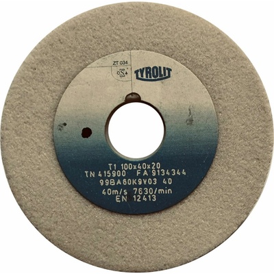 Tyrolit 99BA60K9V40 Brúsny kotúč 100x40x20 mm 60 T415900