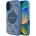 GUESS Калъф Guess 4G Circle Classic Logo MagSafe за iPhone 16 - син (3666339426620)