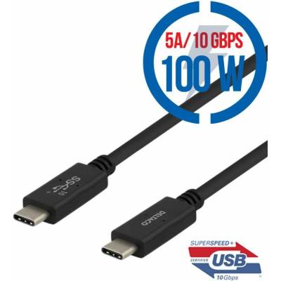 Deltaco USBC-1402M USB-C/USB-C 100W 1m