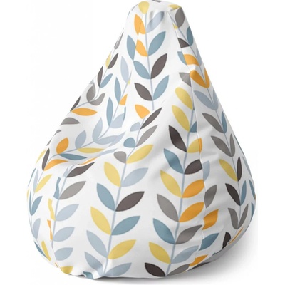 Sablio Sedací vak Pear Barevné lístky Sablio 70 x 95 x 15 cm