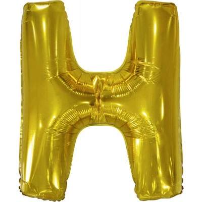 Písmeno H zlatý foliový balónek 86 cm Amskan