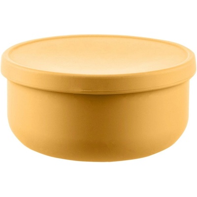 Zopa Silikónová miska s viečkom Mustard Yellow