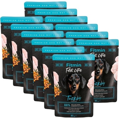 Fitmin For Life пауч пуешко с морски зърнастец 12 x 85 г