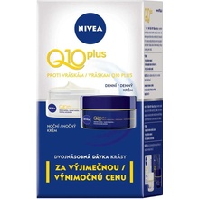 Nivea Q10 Power denní pleťový krém SPF15 50 ml + noční pleťový krém 50 ml pro ženy dárková sada