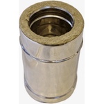 ArtKamin Прав димоотвод инокс 0.25м. c изолация - Ф100-150 (PEI025SI)