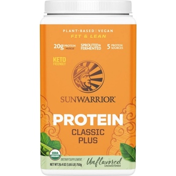 Sunwarrior Protein Classic Plus | Plant Based with Stevia [750 грама] Неовкусен