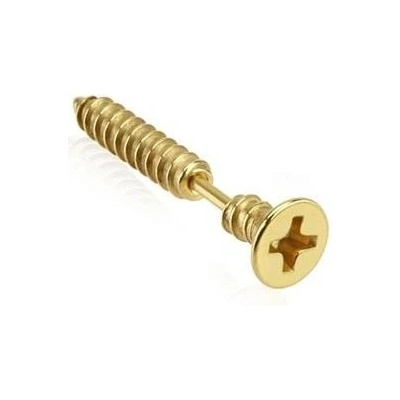 Šperky4U falešný piercing do ucha šroub FP01033-GD