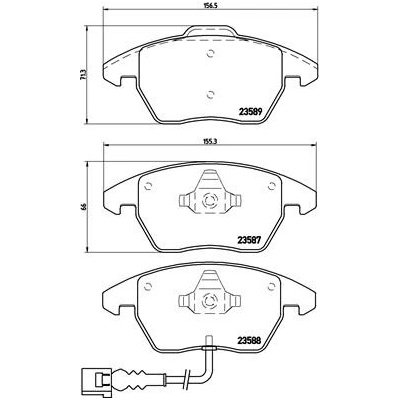 BREMBO Sada brzdových platničiek kotúčovej brzdy P85075