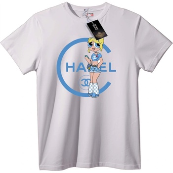 NOONEBRAND Тениска Chanel карикатурна девойка - 2XL, Black