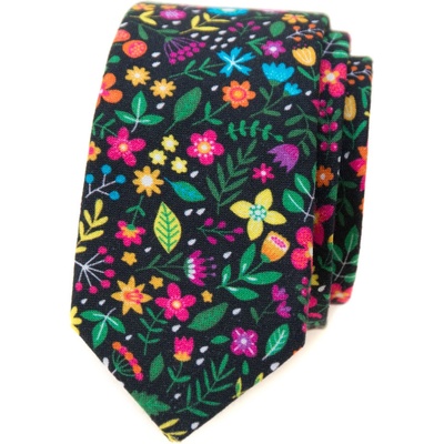 Avantgard Kravata Slim Lux 571-251 černá – Zboží Mobilmania