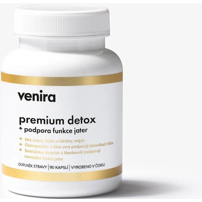 Venira Premium detox + podpora funkce jater 90 kapslí
