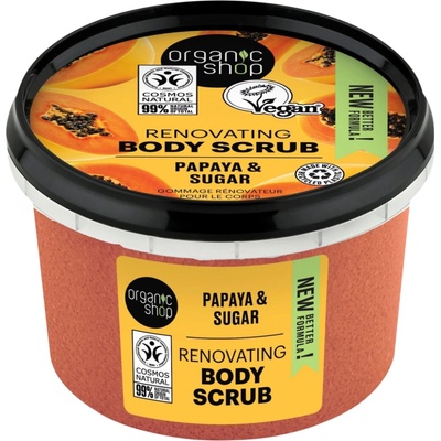Organic Shop Renovating body scrub papaya & sugar 250 ml