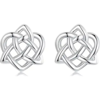 Olivie stříbrné náušnice KELTSKÝ UZEL 8342