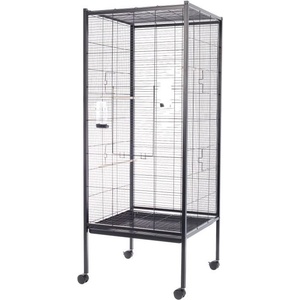 INTER-ZOO Pet Products Клетка за птици Elva ЧЕРНА - 60 x 60 x 152 cm