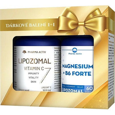 Pharma Activ Magnesium + B6 Forte lipozomal 60 kapsúl + Vitamín C 1000 mg lipozomal 60 kapsúl