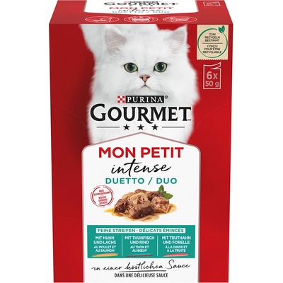 Gourmet 48x50г Duetti Gourmet Mon Petit консервирана храна за котки - варианти с месо и риба