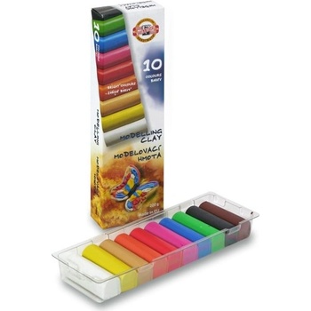 Koh-i-noor Školní plastelína modelína 131504-10 barev v krabičce 200 g
