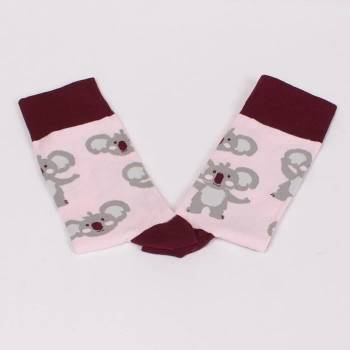 Image 1 of Мъжки чорапи в розово и бордо със сиви коали