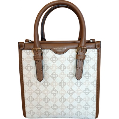 David Jones dámská malá kabelka do ruky i přes rameno bílá/koňak CM7153-creamy white