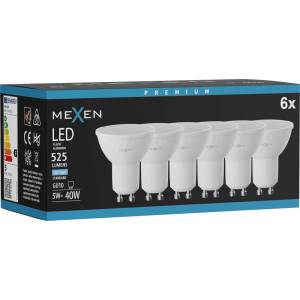 Mexen Nova 6x LED крушка GU10, 5W, Студена - 6500K, 525 lm - L107-GU10-0565-01x06 (L107-GU10-0565-01x06)