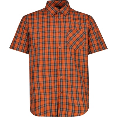 CMP Мъжка риза с копчета CMP Full Button Shirt - Antracite / Orange / Vaniglia - размер 48 (EU) (033-3073-0212)