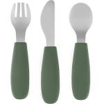 Petite&Mars Take&Match Stainless Steel Cutlery Set прибор за деца Misty Green 12m+ 3 бр