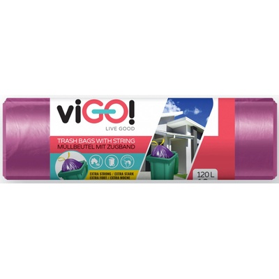 viGo! Pytle zatahovací 120 l 27 µm 10ks fialové
