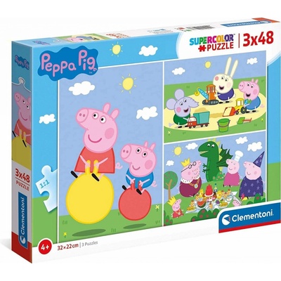 Clementoni Dětské Prasátko Peppa 25263 3 x 48 dílků