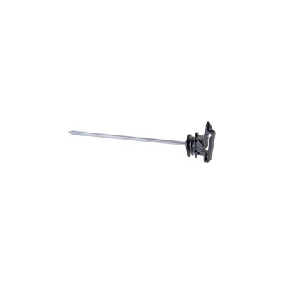 Izolátor k elektrickému ohradníku pro pásku do 40 mm a lanko do 6 mm, s dlouhým vrutem 200 mm - 10 ks