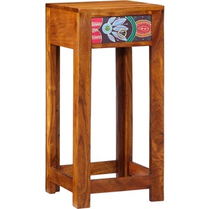vidaXL Цветна крайна маса Кафяво 35 x 35 x 75 см (4016528)