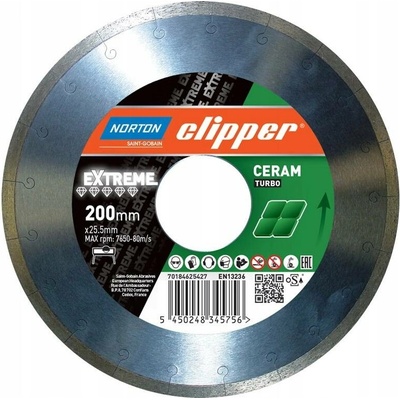 DIAMANTOVÝ KOTOUČ NORTON CLIPPER CERAMIC 200 MM