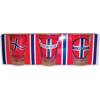 Sada tří panákových skleniček NORWAY