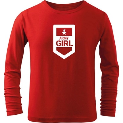 Dragowa detské dlhé tričko Army girl červená