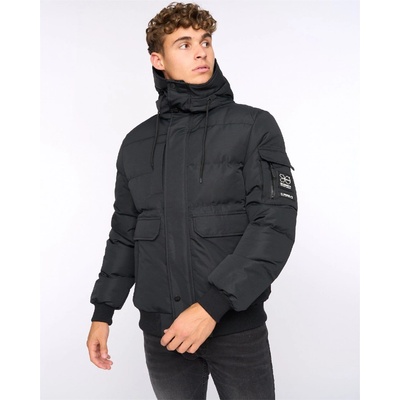 Crosshatch Яке Crosshatch Milwaka Fur Lined Hood Jacket - Black